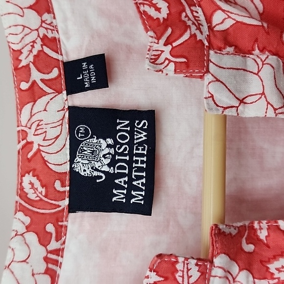 Madison Mathews High Waisted Floral Peach sz Large - Picture 3 of 10